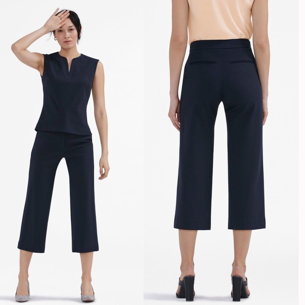 M.M. Lafleur Pippa Navy Blue Crop Pants 6